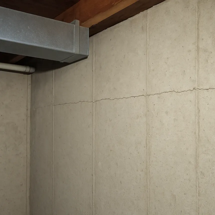 Bowed Basement Wall Repair in Langley